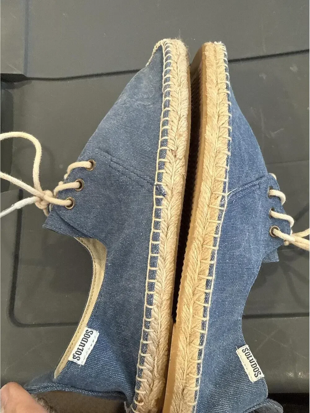 Soludos Denim Lace-Up Espadrille Shoes